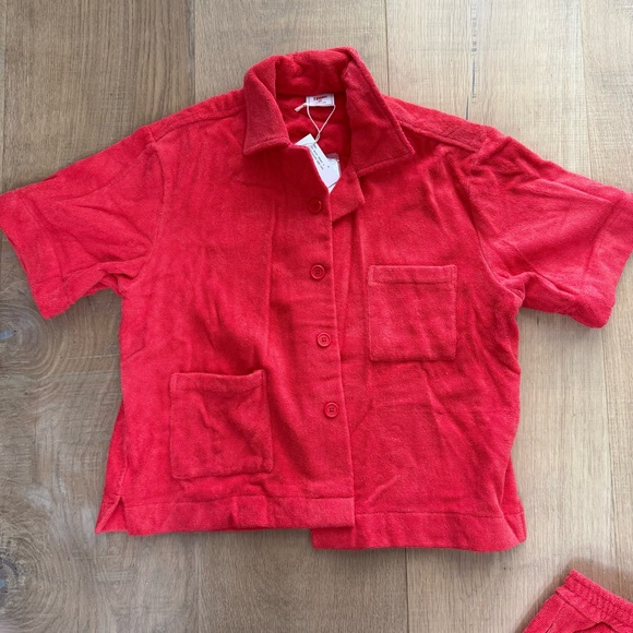 TERRY NEW NWT Red Terry Cloth Matching Set - Picture 11 of 16